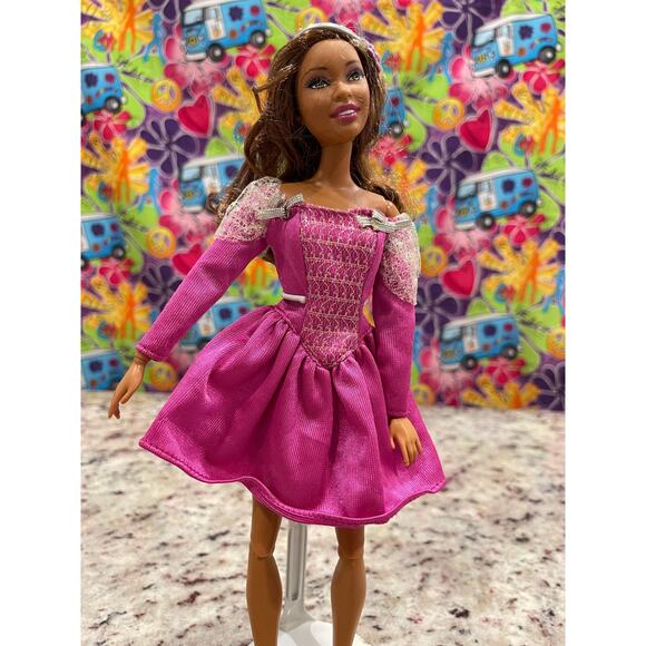 Mattel Barbie Beautiful Princess Articulating Purple Dress African American - Picture 3 of 5